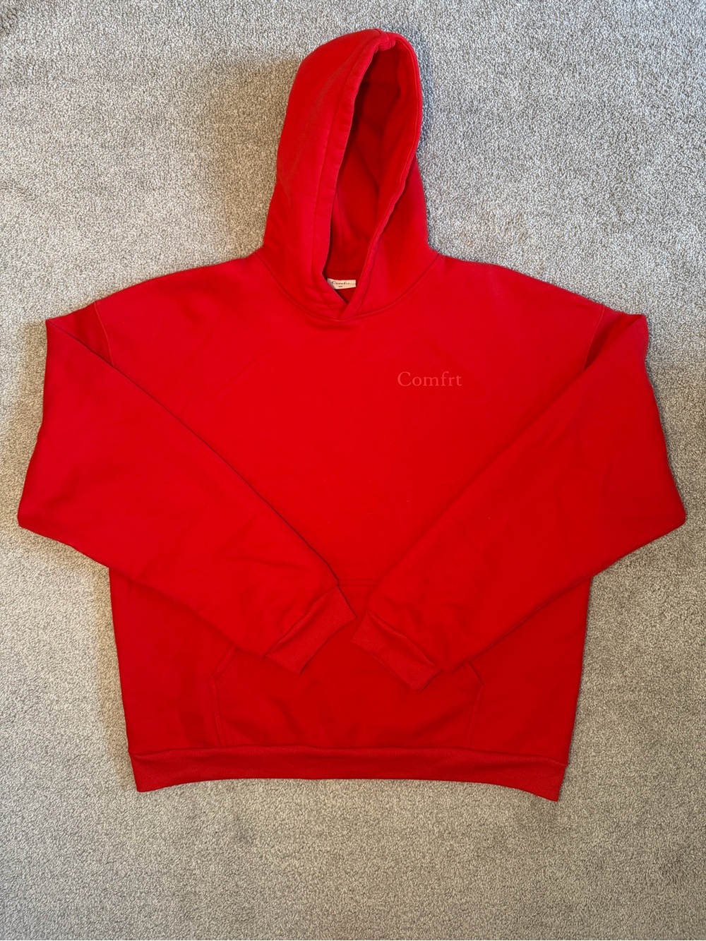 Comfrt Red Minimalist Hoodie